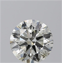 Natural Diamond 3.50 Carats, Round with Excellent Cut, K Color, SI2 Clarity and Certified by GIA