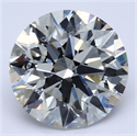 Natural Diamond 3.13 Carats, Round with Excellent Cut, I Color, SI2 Clarity and Certified by GIA