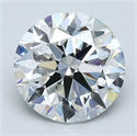 Natural Diamond 3.40 Carats, Round with Excellent Cut, H Color, VS1 Clarity and Certified by GIA