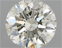 Natural Diamond 0.50 Carats, Round with Excellent Cut, K Color, SI1 Clarity and Certified by GIA