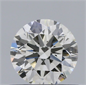 Natural Diamond 0.53 Carats, Round with Excellent Cut, K Color, VS2 Clarity and Certified by GIA