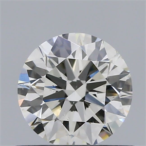 Picture of Natural Diamond 0.53 Carats, Round with Excellent Cut, K Color, VS2 Clarity and Certified by GIA