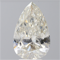 Natural Diamond 3.44 Carats, Pear with  Cut, J Color, I1 Clarity and Certified by IGI