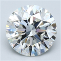 Natural Diamond 4.51 Carats, Round with Excellent Cut, H Color, VS2 Clarity and Certified by GIA