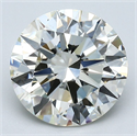 Natural Diamond 3.01 Carats, Round with Excellent Cut, K Color, SI1 Clarity and Certified by GIA