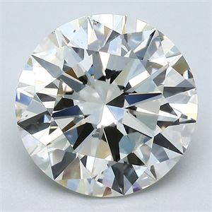 Picture of Natural Diamond 3.01 Carats, Round with Excellent Cut, K Color, SI1 Clarity and Certified by GIA