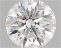 Natural Diamond 0.43 Carats, Round with Excellent Cut, H Color, SI1 Clarity and Certified by GIA