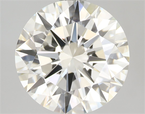 Picture of Natural Diamond 2.50 Carats, Round with Excellent Cut, H Color, VVS1 Clarity and Certified by IGI