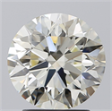 Natural Diamond 2.50 Carats, Round with Excellent Cut, K Color, IF Clarity and Certified by IGI