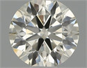 Natural Diamond 0.41 Carats, Round with Excellent Cut, J Color, VS1 Clarity and Certified by IGI