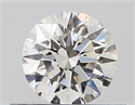 Natural Diamond 0.40 Carats, Round with Excellent Cut, H Color, VVS2 Clarity and Certified by GIA