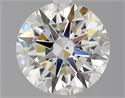 Natural Diamond 2.08 Carats, Round with Excellent Cut, J Color, SI1 Clarity and Certified by GIA