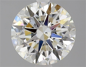 Picture of Natural Diamond 2.08 Carats, Round with Excellent Cut, J Color, SI1 Clarity and Certified by GIA