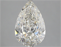 Natural Diamond 4.03 Carats, Pear with  Cut, H Color, SI1 Clarity and Certified by GIA