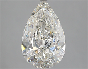 Picture of Natural Diamond 4.03 Carats, Pear with  Cut, H Color, SI1 Clarity and Certified by GIA