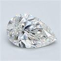 Natural Diamond 1.50 Carats, Pear with  Cut, G Color, VS1 Clarity and Certified by GIA