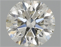 Natural Diamond 0.50 Carats, Round with Excellent Cut, J Color, I1 Clarity and Certified by GIA