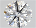 Natural Diamond 1.70 Carats, Round with Excellent Cut, G Color, VS2 Clarity and Certified by GIA