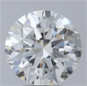 Natural Diamond 3.80 Carats, Round with Excellent Cut, I Color, SI1 Clarity and Certified by GIA