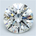 Natural Diamond 3.51 Carats, Round with Excellent Cut, I Color, SI1 Clarity and Certified by GIA