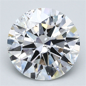 Picture of Natural Diamond 3.01 Carats, Round with Excellent Cut, E Color, SI2 Clarity and Certified by GIA