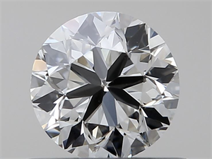 Picture of Natural Diamond 0.50 Carats, Round with Very Good Cut, I Color, VVS2 Clarity and Certified by GIA