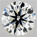 Natural Diamond 0.41 Carats, Round with Very Good Cut, K Color, IF Clarity and Certified by GIA