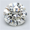 Natural Diamond 4.01 Carats, Round with Very Good Cut, K Color, VS2 Clarity and Certified by GIA