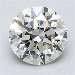 Picture of Natural Diamond 4.01 Carats, Round with Very Good Cut, K Color, VS2 Clarity and Certified by GIA