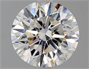 Natural Diamond 2.01 Carats, Round with Excellent Cut, H Color, I1 Clarity and Certified by GIA