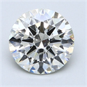 Natural Diamond 2.37 Carats, Round with Excellent Cut, J Color, SI2 Clarity and Certified by GIA