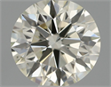 Natural Diamond 0.55 Carats, Round with Excellent Cut, K Color, VS2 Clarity and Certified by IGI