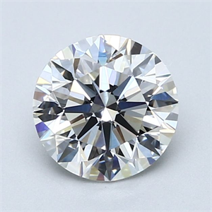 Picture of Natural Diamond 1.70 Carats, Round with Excellent Cut, F Color, VVS2 Clarity and Certified by GIA