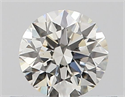 Natural Diamond 0.41 Carats, Round with Excellent Cut, J Color, VS2 Clarity and Certified by GIA