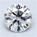 Natural Diamond 2.00 Carats, Round with Excellent Cut, D Color, SI2 Clarity and Certified by IGI