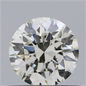 Natural Diamond 0.51 Carats, Round with Excellent Cut, K Color, SI1 Clarity and Certified by GIA