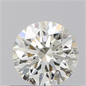 Natural Diamond 0.55 Carats, Round with Excellent Cut, K Color, VVS2 Clarity and Certified by GIA