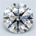 Natural Diamond 2.21 Carats, Round with Excellent Cut, H Color, VVS1 Clarity and Certified by GIA