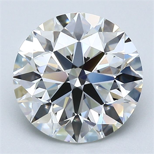 Picture of Natural Diamond 2.21 Carats, Round with Excellent Cut, H Color, VVS1 Clarity and Certified by GIA