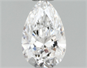 Natural Diamond 0.50 Carats, Pear with  Cut, D Color, VVS2 Clarity and Certified by GIA