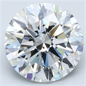 Natural Diamond 3.02 Carats, Round with Very Good Cut, F Color, SI2 Clarity and Certified by GIA