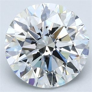 Picture of Natural Diamond 3.02 Carats, Round with Very Good Cut, F Color, SI2 Clarity and Certified by GIA