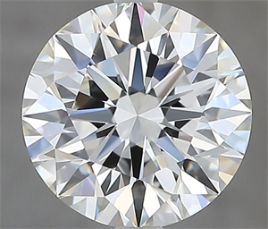 Picture of Natural Diamond 2.09 Carats, Round with Excellent Cut, I Color, IF Clarity and Certified by GIA