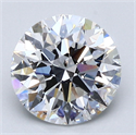 Natural Diamond 2.09 Carats, Round with Excellent Cut, E Color, SI2 Clarity and Certified by GIA