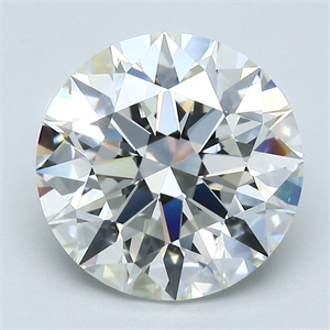 Picture of Natural Diamond 4.07 Carats, Round with Excellent Cut, I Color, VS2 Clarity and Certified by GIA