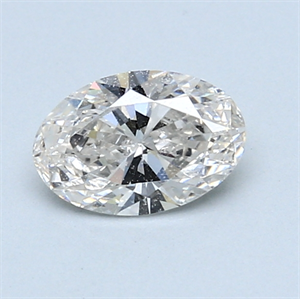 0.70 Carats, Oval Diamond with  Cut, I Color, SI1 Clarity and Certified by GIA