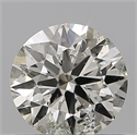 Natural Diamond 0.61 Carats, Round with Excellent Cut, I Color, I1 Clarity and Certified by IGI