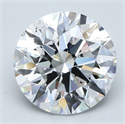 Natural Diamond 5.18 Carats, Round with Excellent Cut, D Color, SI1 Clarity and Certified by GIA