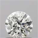 Natural Diamond 0.63 Carats, Round with Excellent Cut, H Color, SI2 Clarity and Certified by IGI