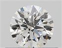 Natural Diamond 0.40 Carats, Round with Excellent Cut, F Color, VS2 Clarity and Certified by GIA